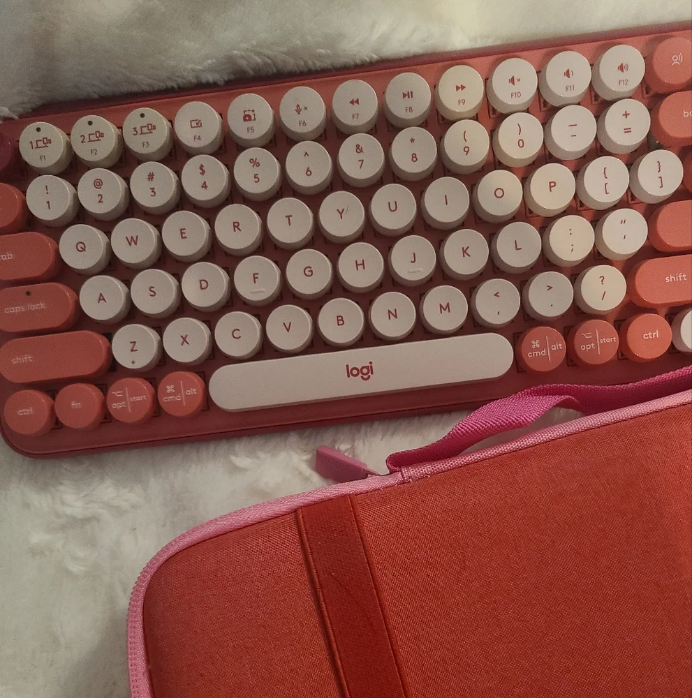 Logitech POP Pink Wireless Mechanical Keyboard and Case